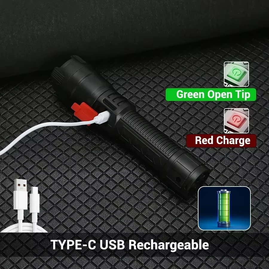 Тактический светодиодный фонар – обзор и цена Outdoor Power Usb