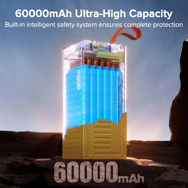 QOOVI 60000 мАч Power Bank 22, – обзор и цена Outdoor Power Lead