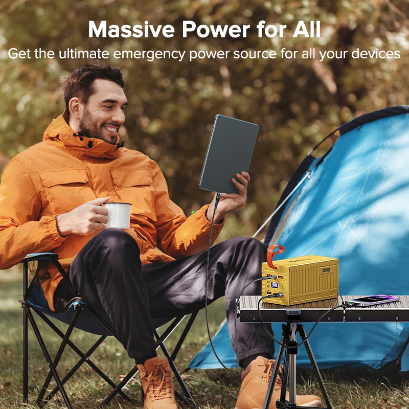 QOOVI 60000 мАч Power Bank 22, – обзор и цена Outdoor Power Lead